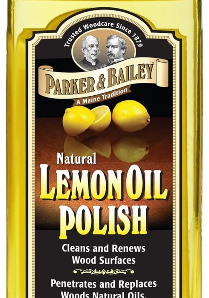 Parker & Bailey Lemon Oil Polish - Natural Lemon Scented Wood Cleaner & Furniture Polish, Cleans, Renews, Restores & Rejuvenates Wood Surfaces, 16oz - Image 1
